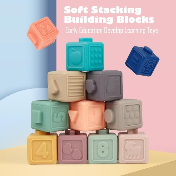 Soft Stacking Building Blocks
